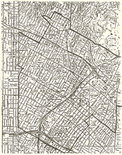 Parking zoned land bounded by the Hollywood Freeway on the north, the Harbor Freeway on the east, Olympic Blvd. on the south, and Witmer/Union Ave. on the west.