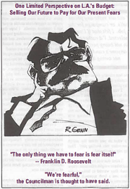 Comic depicting Franklin D. Roosevelt.