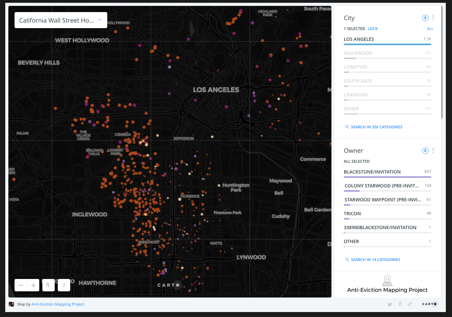 Wall Street Landlords, Los Angeles - Anti-Eviction Mapping Project